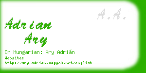 adrian ary business card