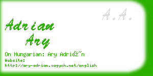 adrian ary business card